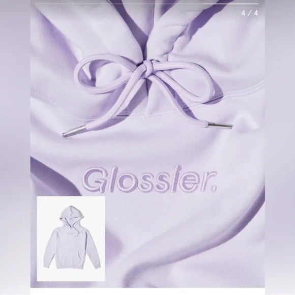 Glossier Limited Edition Lavender Hoodie Large NWT - Picture 4 of 12